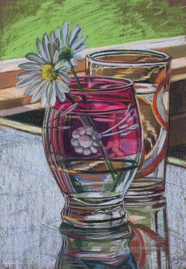 Daisies JF realism still life Oil Paintings